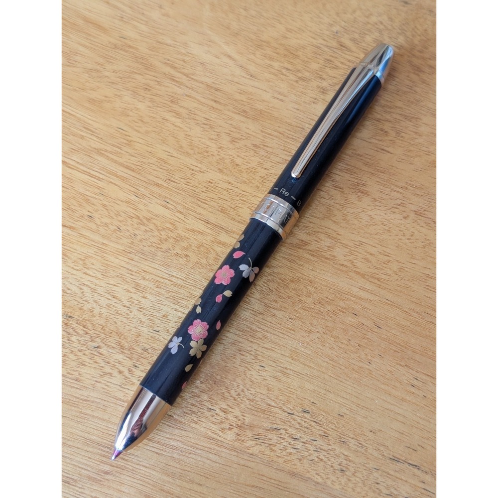 R3 Action Ultimate PLATINUM Japan Multi-function Pen Navy Gold Floral